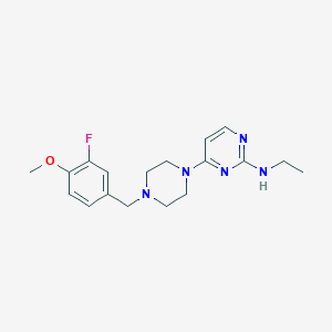 N-ethyl-4-{4-[(3-fluoro-4-methoxyphenyl)methyl]piperazin-1-yl}pyrimidin-2-amine