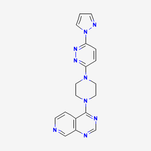 3-(1H-pyrazol-1-yl)-6-(4-{pyrido[3,4-d]pyrimidin-4-yl}piperazin-1-yl)pyridazine