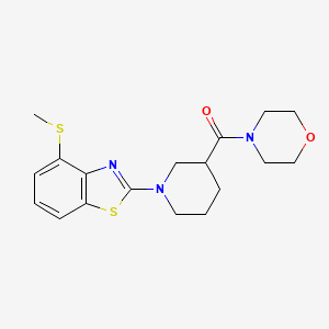 molecular formula C18H23N3O2S2 B12270048 4-(Methylsulfanyl)-2-[3-(morpholine-4-carbonyl)piperidin-1-yl]-1,3-benzothiazole 