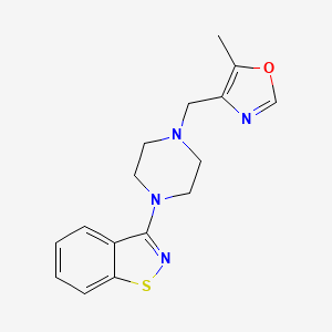 3-{4-[(5-Methyl-1,3-oxazol-4-yl)methyl]piperazin-1-yl}-1,2-benzothiazole