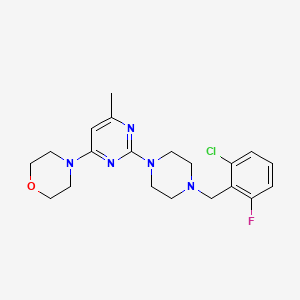 4-(2-{4-[(2-Chloro-6-fluorophenyl)methyl]piperazin-1-yl}-6-methylpyrimidin-4-yl)morpholine