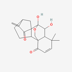 9,10-Dihydroxy-12,12-dimethyl-6-methylidene-17-oxapentacyclo[7.6.2.15,8.01,11.02,8]octadec-13-ene-7,15-dione