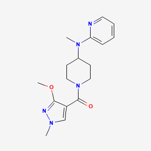 molecular formula C17H23N5O2 B12270108 N-[1-(3-methoxy-1-methyl-1H-pyrazole-4-carbonyl)piperidin-4-yl]-N-methylpyridin-2-amine 