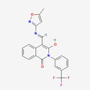 4-[[(5-Methyl-3-isoxazolyl)amino]methylidene]-2-[3-(trifluoromethyl)phenyl]isoquinoline-1,3-dione