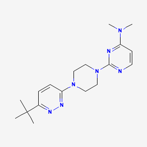 molecular formula C18H27N7 B12270115 2-[4-(6-tert-butylpyridazin-3-yl)piperazin-1-yl]-N,N-dimethylpyrimidin-4-amine 