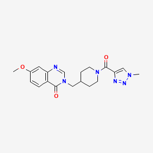 7-methoxy-3-{[1-(1-methyl-1H-1,2,3-triazole-4-carbonyl)piperidin-4-yl]methyl}-3,4-dihydroquinazolin-4-one