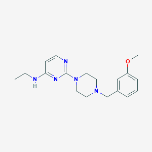 molecular formula C18H25N5O B12270153 N-ethyl-2-{4-[(3-methoxyphenyl)methyl]piperazin-1-yl}pyrimidin-4-amine 