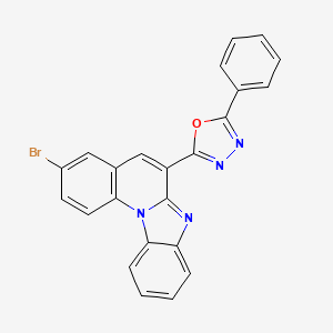 2-(3-Bromobenzimidazolo[1,2-a]quinolin-6-yl)-5-phenyl-1,3,4-oxadiazole