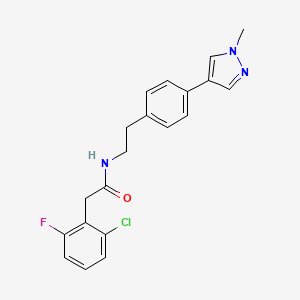 2-(2-chloro-6-fluorophenyl)-N-{2-[4-(1-methyl-1H-pyrazol-4-yl)phenyl]ethyl}acetamide