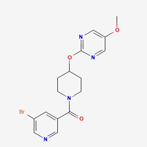 molecular formula C16H17BrN4O3 B12270189 2-{[1-(5-Bromopyridine-3-carbonyl)piperidin-4-yl]oxy}-5-methoxypyrimidine 