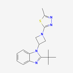 molecular formula C17H21N5S B12270197 2-tert-butyl-1-[1-(5-methyl-1,3,4-thiadiazol-2-yl)azetidin-3-yl]-1H-1,3-benzodiazole 