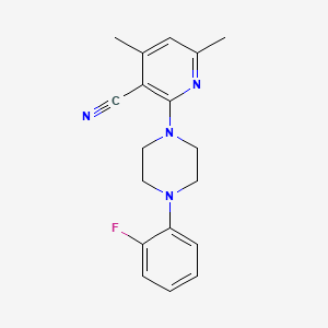 2-[4-(2-Fluorophenyl)piperazin-1-yl]-4,6-dimethylpyridine-3-carbonitrile