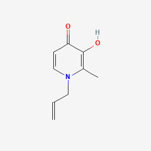 molecular formula C9H11NO2 B1227021 4(1H)-Pyridinone, 3-hydroxy-2-methyl-1-(2-propenyl)- CAS No. 126055-15-0