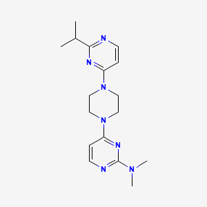 N,N-dimethyl-4-{4-[2-(propan-2-yl)pyrimidin-4-yl]piperazin-1-yl}pyrimidin-2-amine