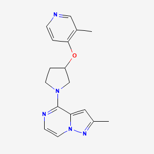 3-Methyl-4-[(1-{2-methylpyrazolo[1,5-a]pyrazin-4-yl}pyrrolidin-3-yl)oxy]pyridine