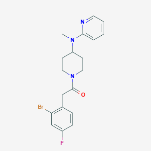 2-(2-Bromo-4-fluorophenyl)-1-{4-[methyl(pyridin-2-yl)amino]piperidin-1-yl}ethan-1-one