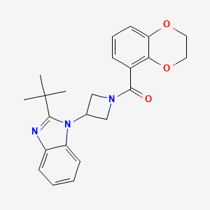 2-tert-butyl-1-[1-(2,3-dihydro-1,4-benzodioxine-5-carbonyl)azetidin-3-yl]-1H-1,3-benzodiazole