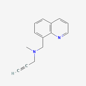 molecular formula C14H14N2 B1227025 N-(8-Quinolylmethyl)-N-methyl-2-propynylamine CAS No. 62936-29-2