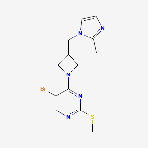 5-bromo-4-{3-[(2-methyl-1H-imidazol-1-yl)methyl]azetidin-1-yl}-2-(methylsulfanyl)pyrimidine