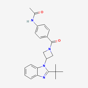 N-{4-[3-(2-tert-butyl-1H-1,3-benzodiazol-1-yl)azetidine-1-carbonyl]phenyl}acetamide