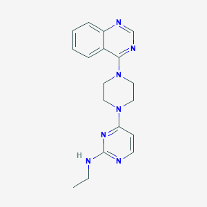 molecular formula C18H21N7 B12270276 N-ethyl-4-[4-(quinazolin-4-yl)piperazin-1-yl]pyrimidin-2-amine 