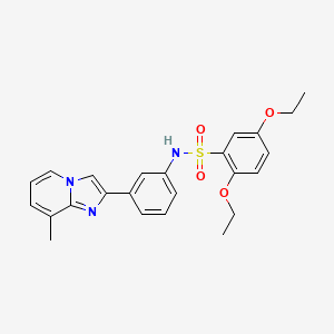 2,5-diethoxy-N-(3-{8-methylimidazo[1,2-a]pyridin-2-yl}phenyl)benzene-1-sulfonamide