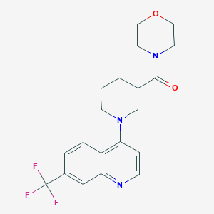 molecular formula C20H22F3N3O2 B12270298 4-[3-(Morpholine-4-carbonyl)piperidin-1-yl]-7-(trifluoromethyl)quinoline 