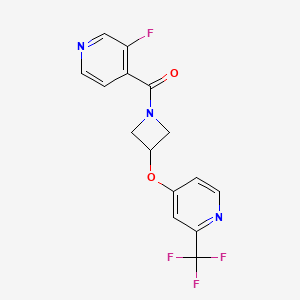 3-Fluoro-4-(3-{[2-(trifluoromethyl)pyridin-4-yl]oxy}azetidine-1-carbonyl)pyridine