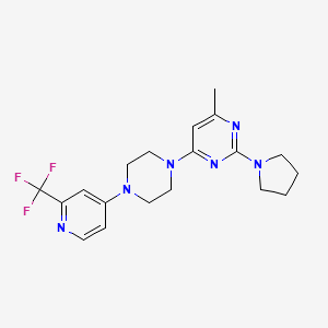 4-Methyl-2-(pyrrolidin-1-yl)-6-{4-[2-(trifluoromethyl)pyridin-4-yl]piperazin-1-yl}pyrimidine