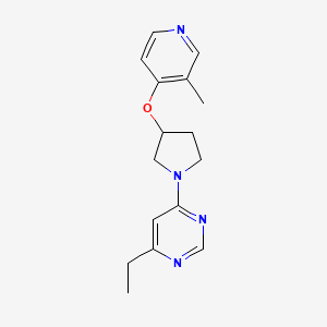 4-Ethyl-6-{3-[(3-methylpyridin-4-yl)oxy]pyrrolidin-1-yl}pyrimidine