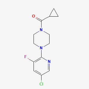 molecular formula C13H15ClFN3O B12270407 1-(5-Chloro-3-fluoropyridin-2-yl)-4-cyclopropanecarbonylpiperazine 