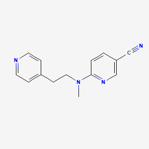 molecular formula C14H14N4 B12270419 6-{Methyl[2-(pyridin-4-yl)ethyl]amino}pyridine-3-carbonitrile 