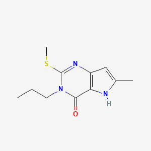 molecular formula C11H15N3OS B12270425 6-Methyl-2-methylsulfanyl-3-propyl-3,5-dihydro-pyrrolo[3,2-d]pyrimidin-4-one 