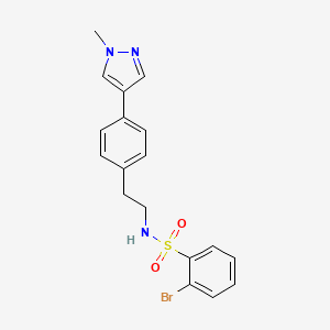 2-bromo-N-{2-[4-(1-methyl-1H-pyrazol-4-yl)phenyl]ethyl}benzene-1-sulfonamide