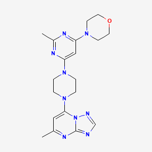 4-[2-Methyl-6-(4-{5-methyl-[1,2,4]triazolo[1,5-a]pyrimidin-7-yl}piperazin-1-yl)pyrimidin-4-yl]morpholine