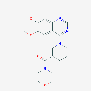 molecular formula C20H26N4O4 B12270467 6,7-Dimethoxy-4-[3-(morpholine-4-carbonyl)piperidin-1-yl]quinazoline 