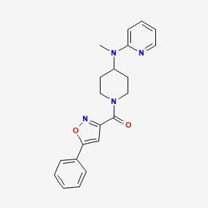 N-methyl-N-[1-(5-phenyl-1,2-oxazole-3-carbonyl)piperidin-4-yl]pyridin-2-amine