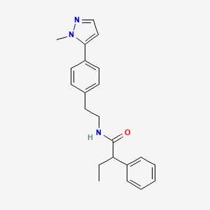 molecular formula C22H25N3O B12270511 N-{2-[4-(1-methyl-1H-pyrazol-5-yl)phenyl]ethyl}-2-phenylbutanamide 