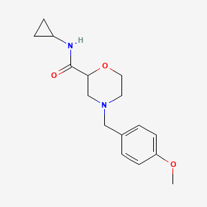 molecular formula C16H22N2O3 B12270519 N-cyclopropyl-4-[(4-methoxyphenyl)methyl]morpholine-2-carboxamide 