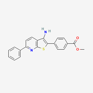 Methyl 4-{3-amino-6-phenylthieno[2,3-B]pyridin-2-YL}benzoate