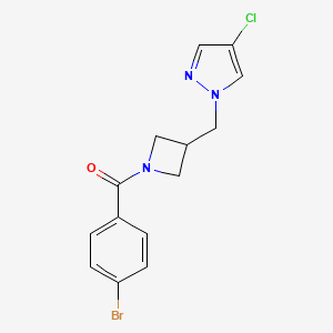 1-{[1-(4-bromobenzoyl)azetidin-3-yl]methyl}-4-chloro-1H-pyrazole