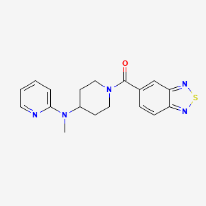 molecular formula C18H19N5OS B12270551 N-[1-(2,1,3-benzothiadiazole-5-carbonyl)piperidin-4-yl]-N-methylpyridin-2-amine 