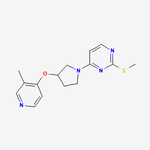 4-{3-[(3-Methylpyridin-4-yl)oxy]pyrrolidin-1-yl}-2-(methylsulfanyl)pyrimidine