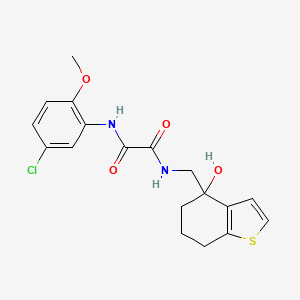 molecular formula C18H19ClN2O4S B12270580 N'-(5-chloro-2-methoxyphenyl)-N-[(4-hydroxy-4,5,6,7-tetrahydro-1-benzothiophen-4-yl)methyl]ethanediamide 