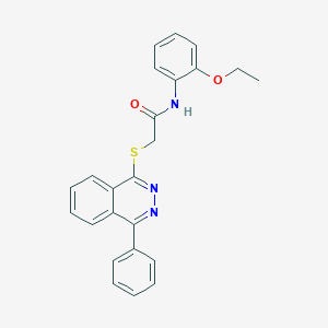 molecular formula C24H21N3O2S B12270597 N-(2-ethoxyphenyl)-2-[(4-phenylphthalazin-1-yl)sulfanyl]acetamide 