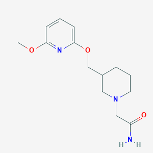 molecular formula C14H21N3O3 B12270603 2-(3-{[(6-Methoxypyridin-2-yl)oxy]methyl}piperidin-1-yl)acetamide 