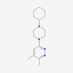 molecular formula C16H26N4 B12270619 6-(4-Cyclohexylpiperazin-1-yl)-3,4-dimethylpyridazine 