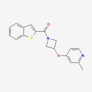 molecular formula C18H16N2O2S B12270623 4-{[1-(1-Benzothiophene-2-carbonyl)azetidin-3-yl]oxy}-2-methylpyridine 