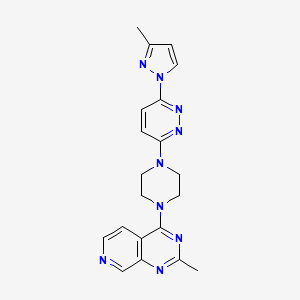 3-(3-methyl-1H-pyrazol-1-yl)-6-(4-{2-methylpyrido[3,4-d]pyrimidin-4-yl}piperazin-1-yl)pyridazine