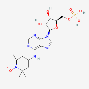 molecular formula C19H30N6O8P B1227063 6-(2,2,6,6--Tetramethylpiperidine-1-oxyl)-adenosine monophosphate CAS No. 54187-54-1